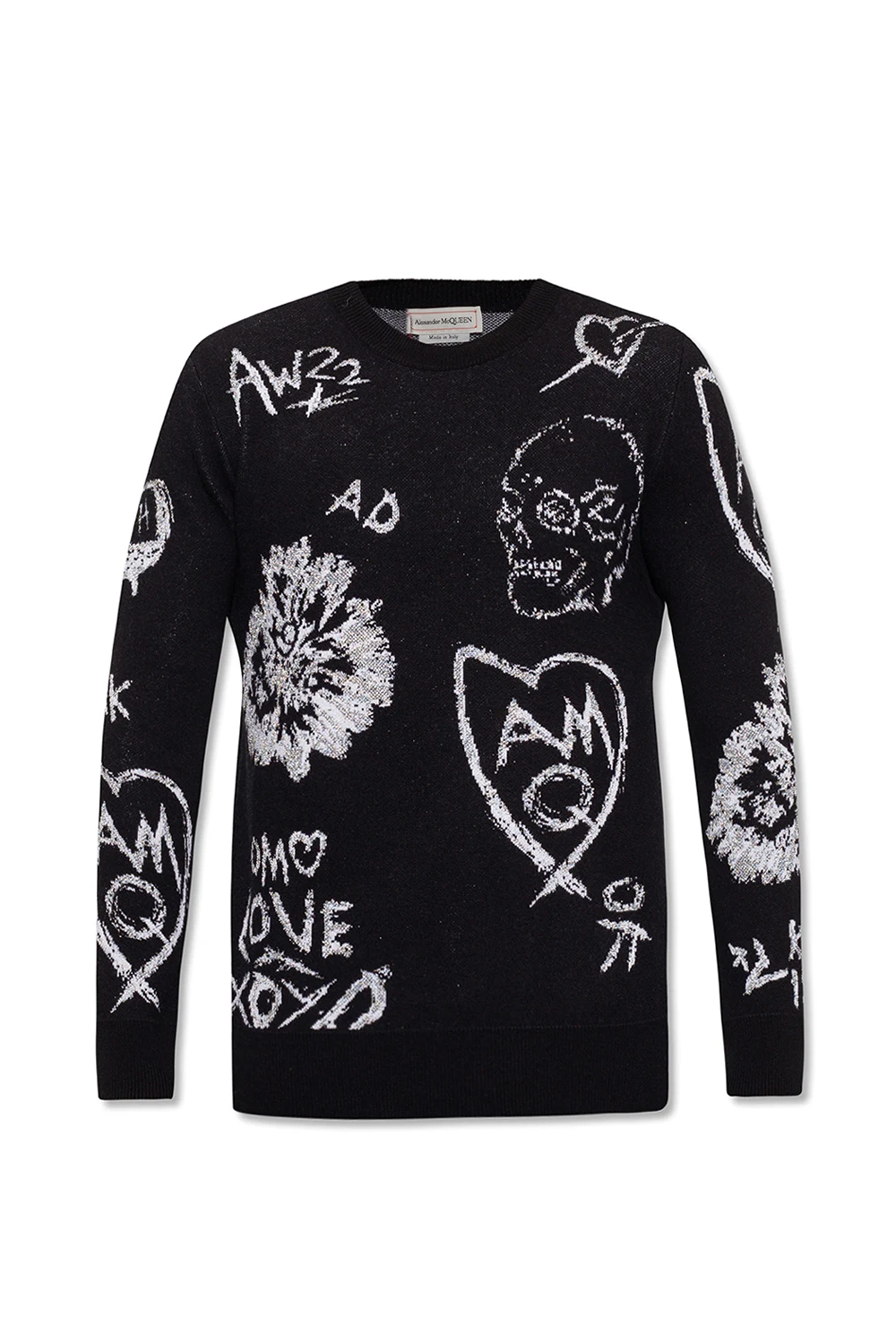 BLACK Embroidered sweater
