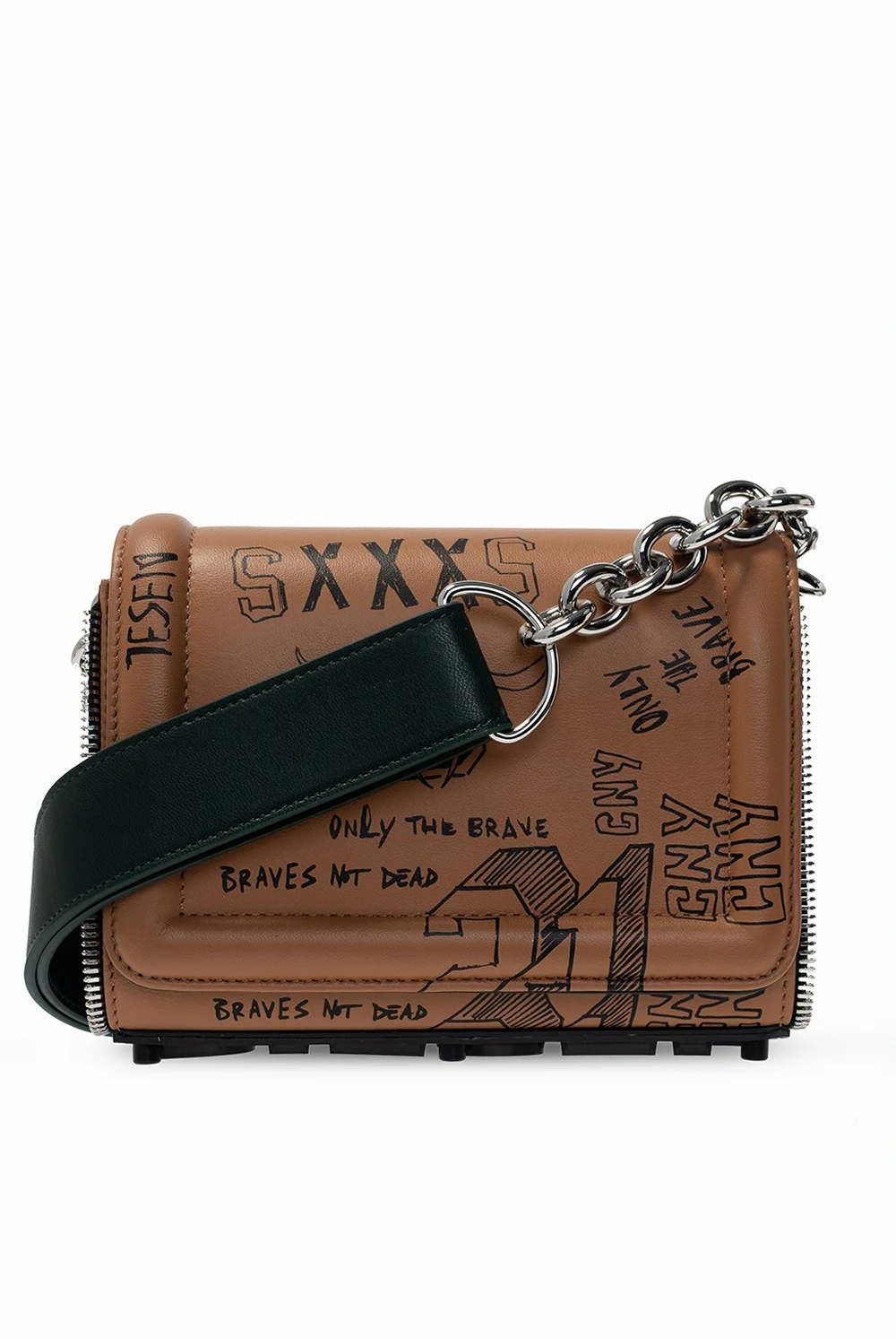 BROWN Branded shoulder bag