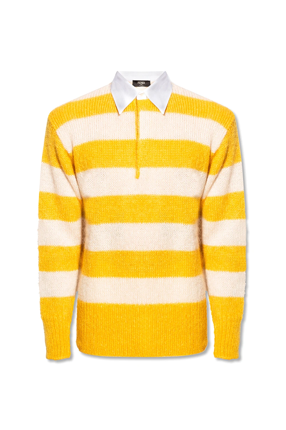 YELLOW  Sweater with collar