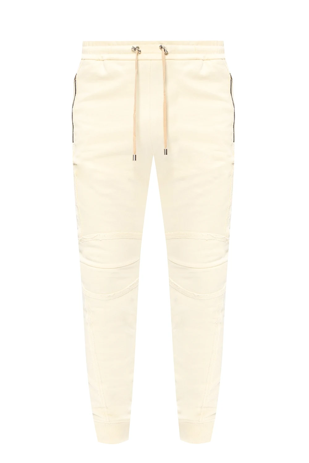 cream Sweatpants with logo