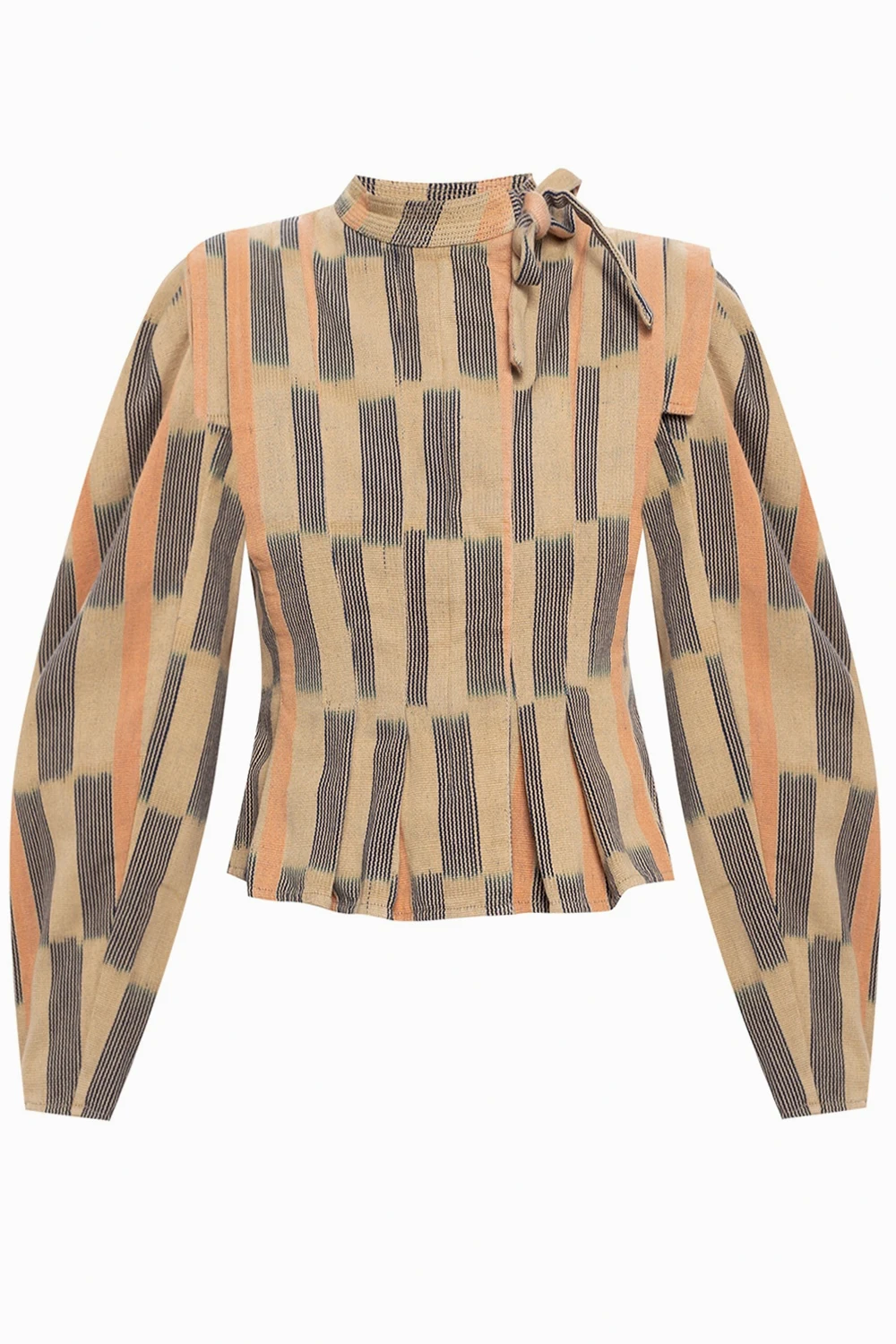beige ‘Hiroki’ jacket with gathers