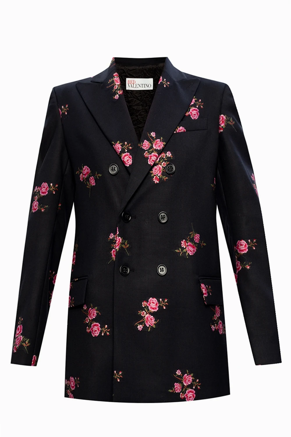 Floral-printed blazer