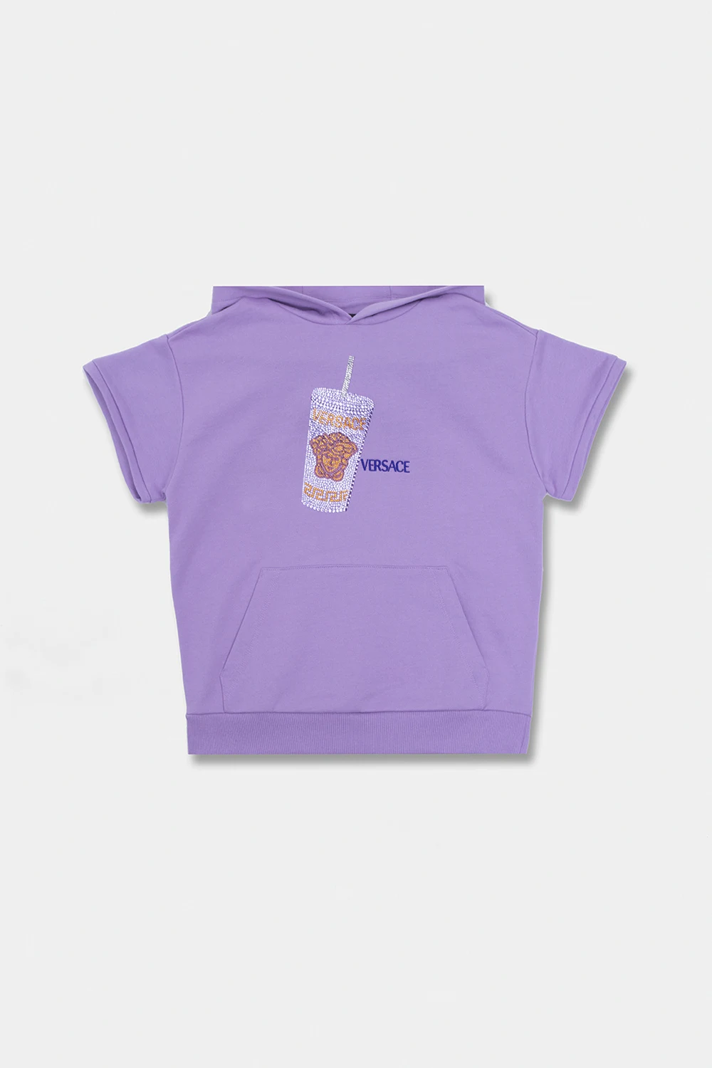 Hoodie with short sleeves