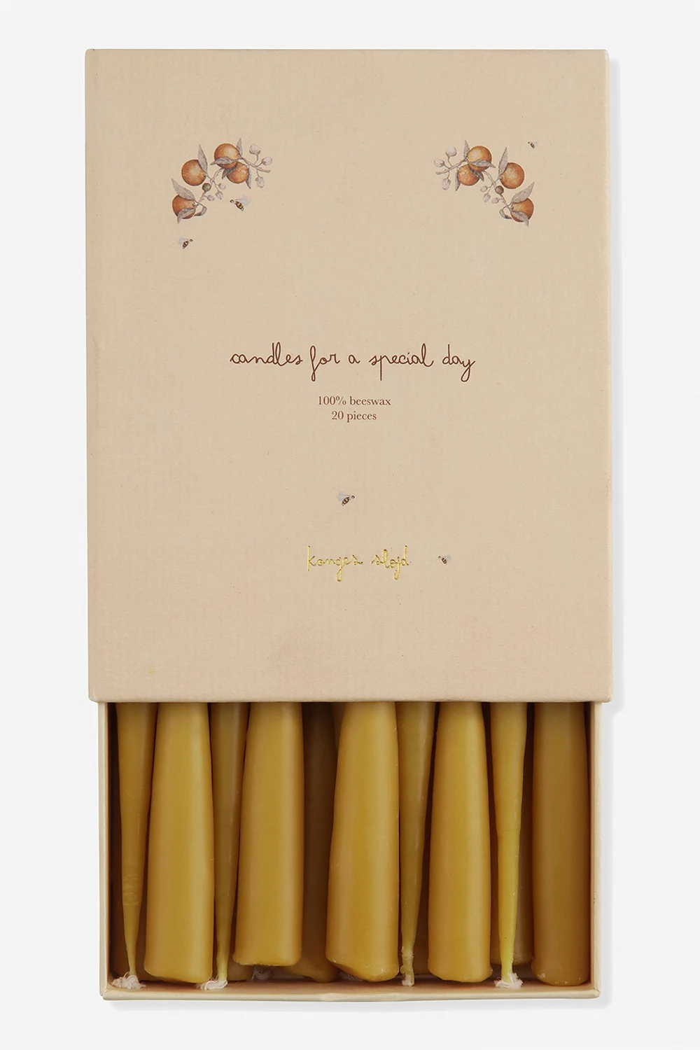 beige 20-pack birthday candles
