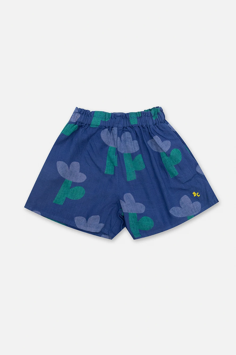 BLUE Shorts with floral motif