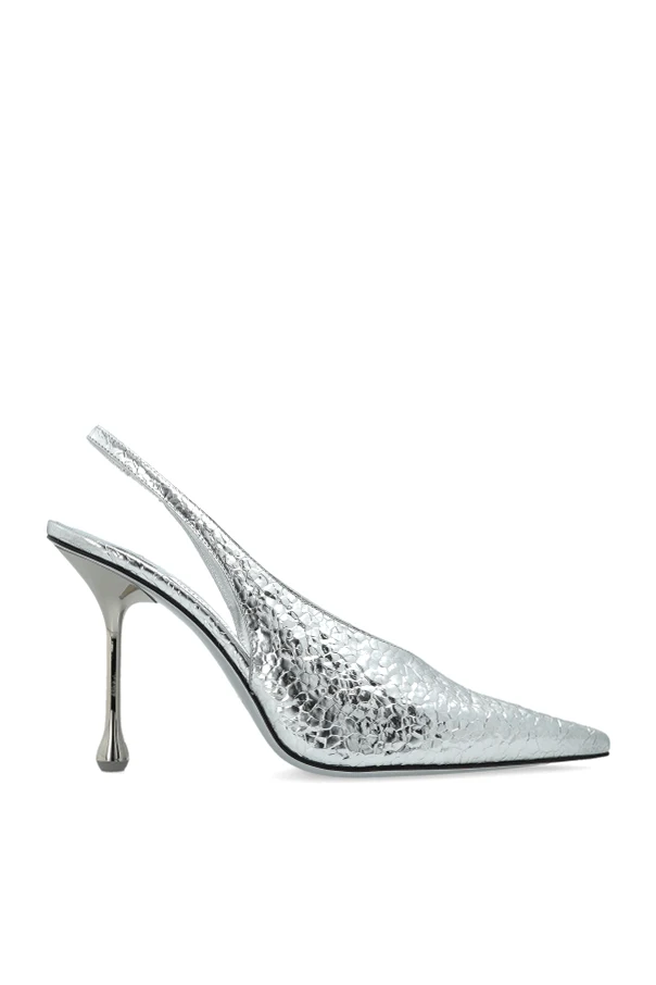 SILVER `Isa` heeled shoes