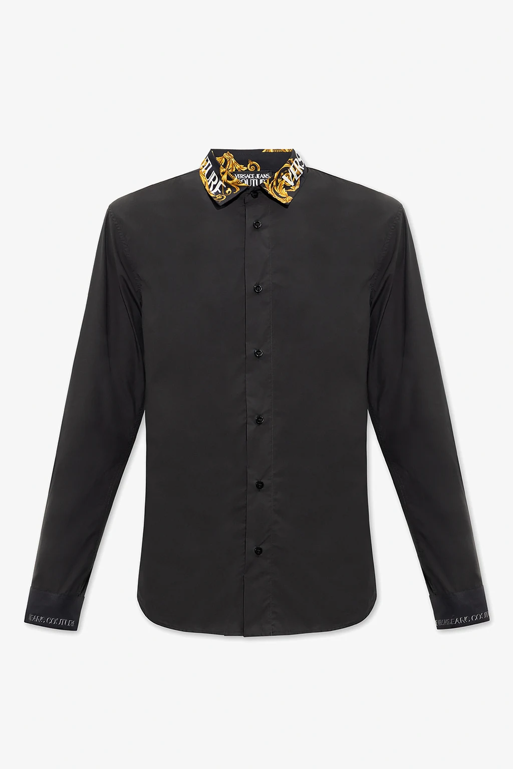 BLACK Shirt with decorative collar