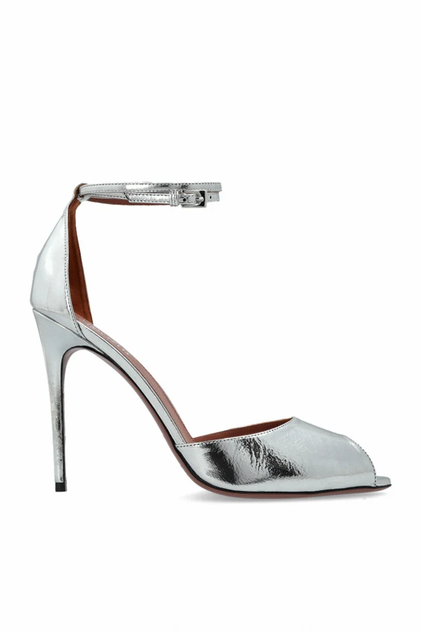SILVER ‘Vera’ heeled sandals