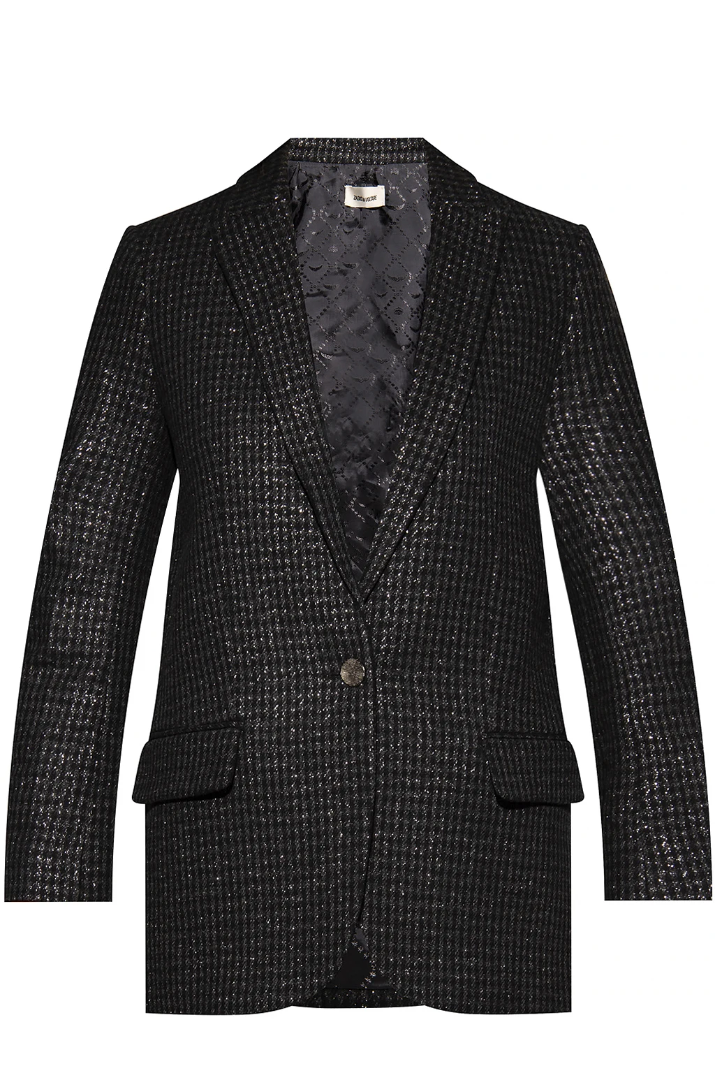 Blazer with lurex yarn