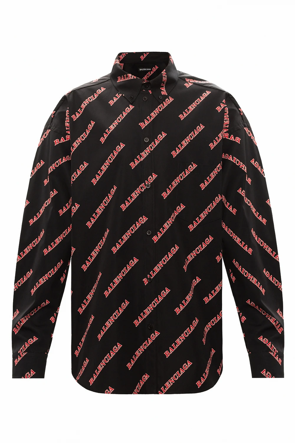 BLACK Logo-printed shirt