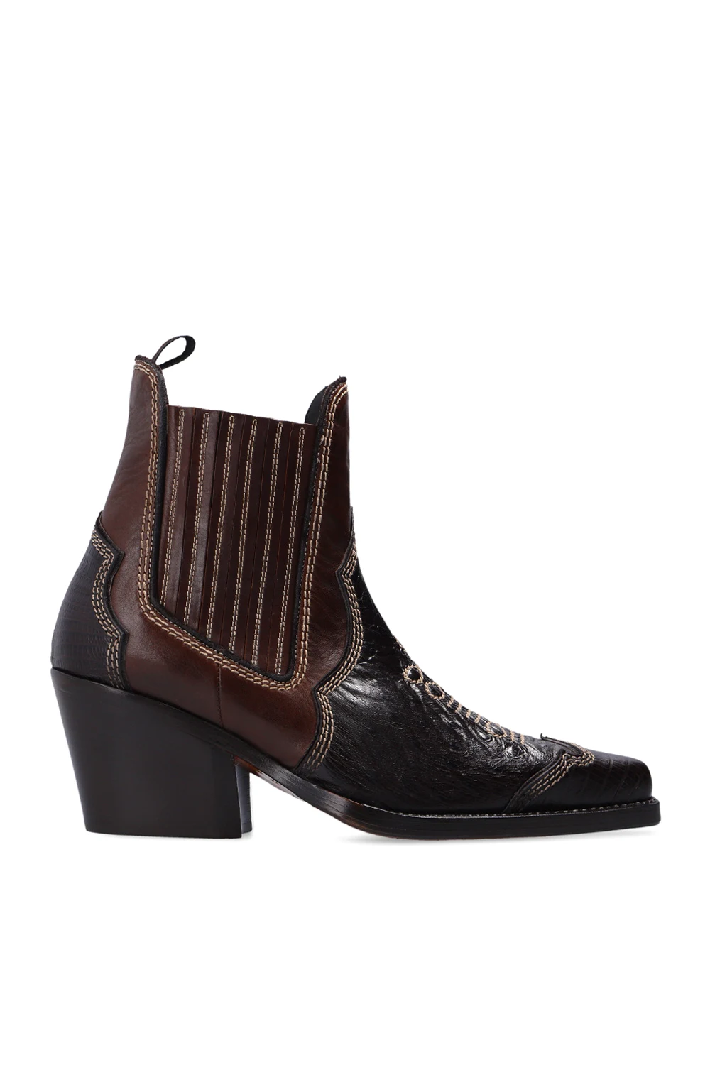 BROWN ‘Cillian’ boots with stitching