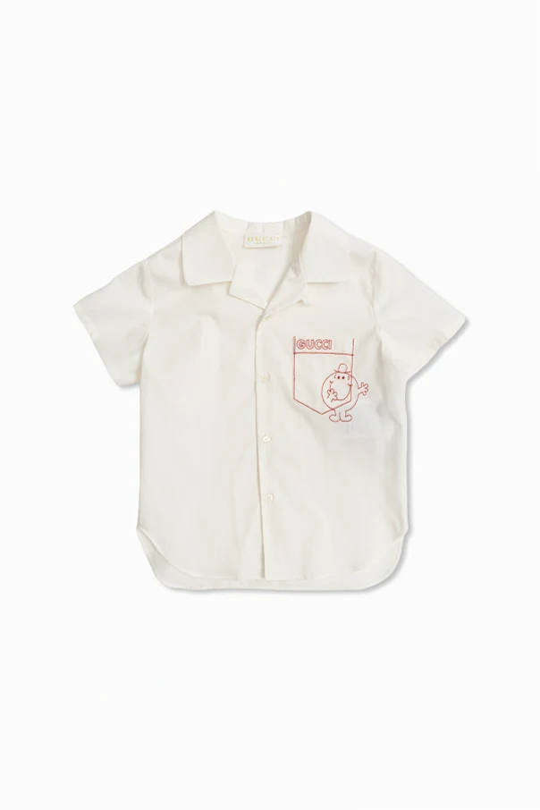 WHITE Shirt with embroidered logo