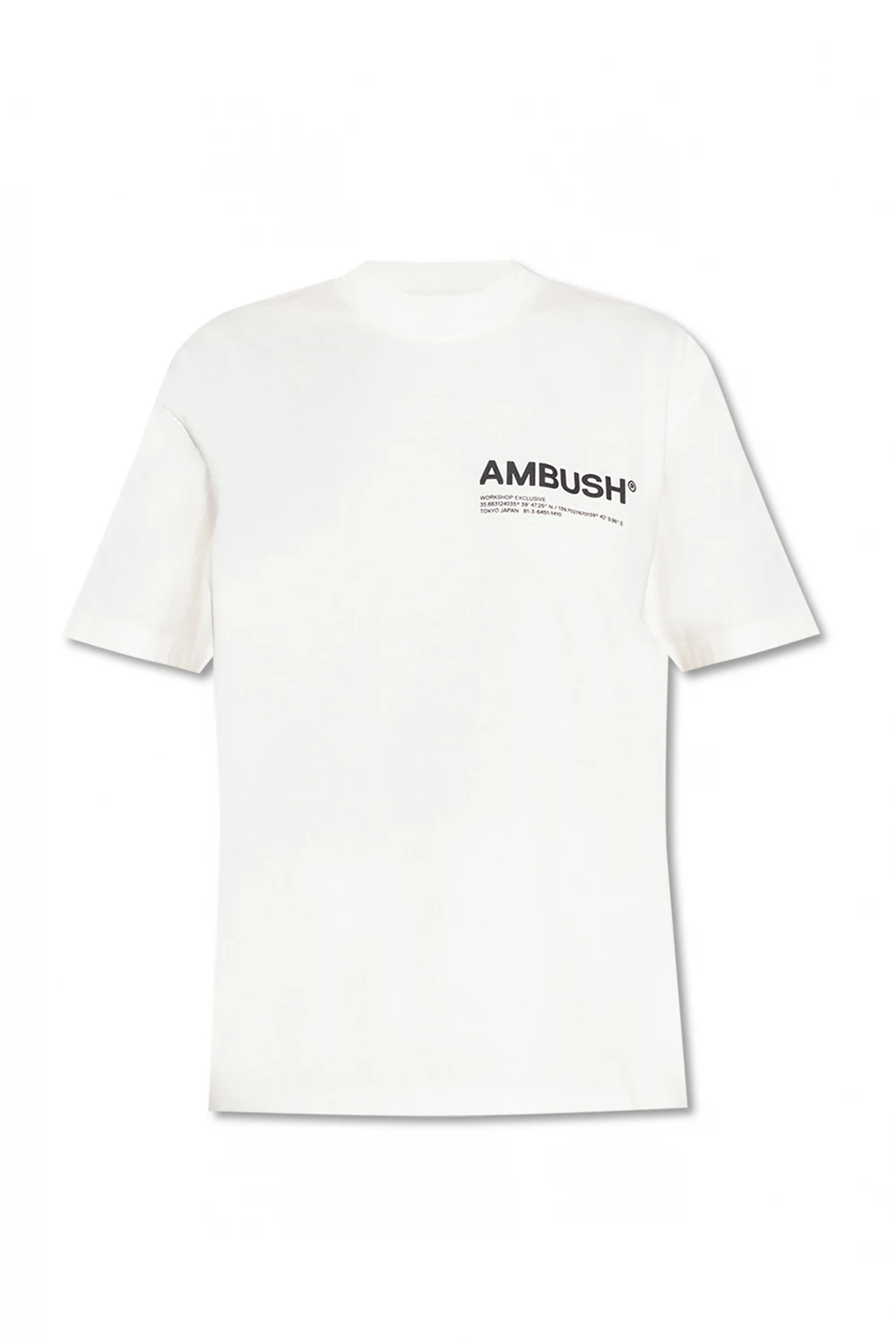 cream T-shirt with logo