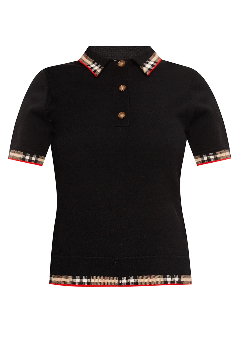 Wool polo shirt