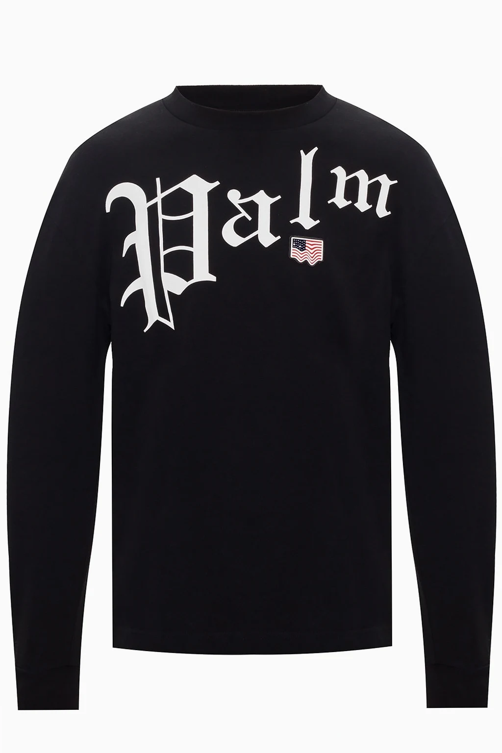 BLACK Long-sleeved T-shirt with logo