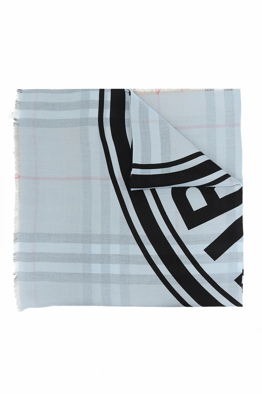 light blue Reversible cashmere scarf