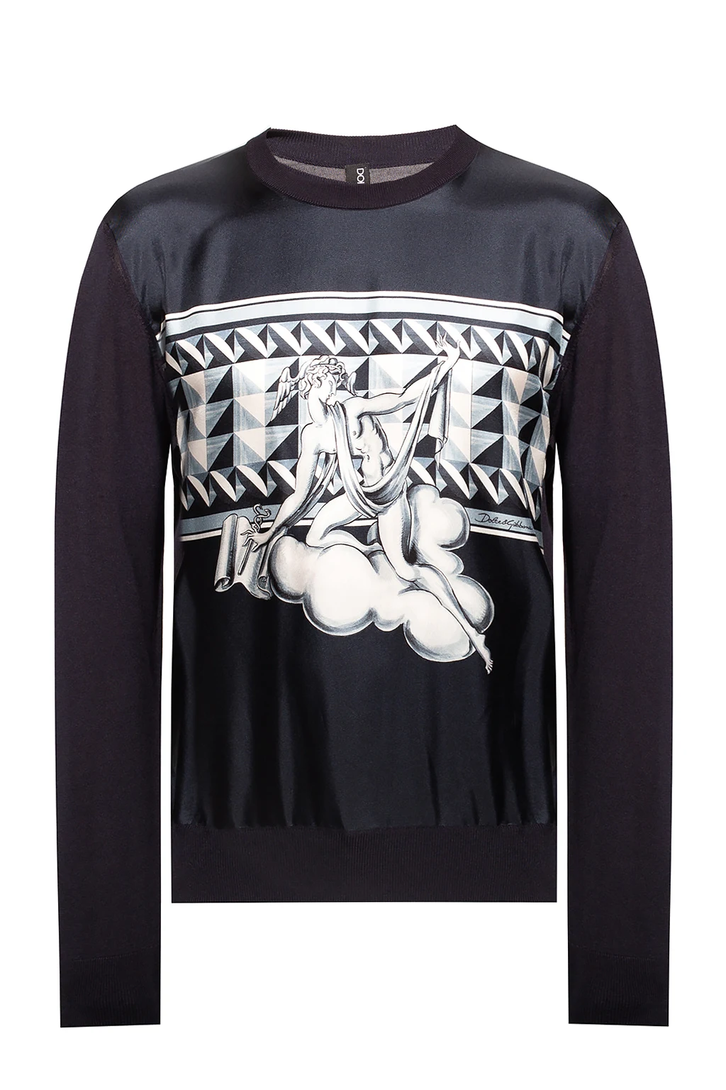 NAVY BLUE Printed sweater