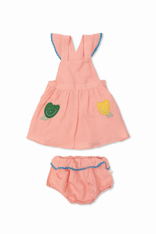 PINK Dress with colorful patches