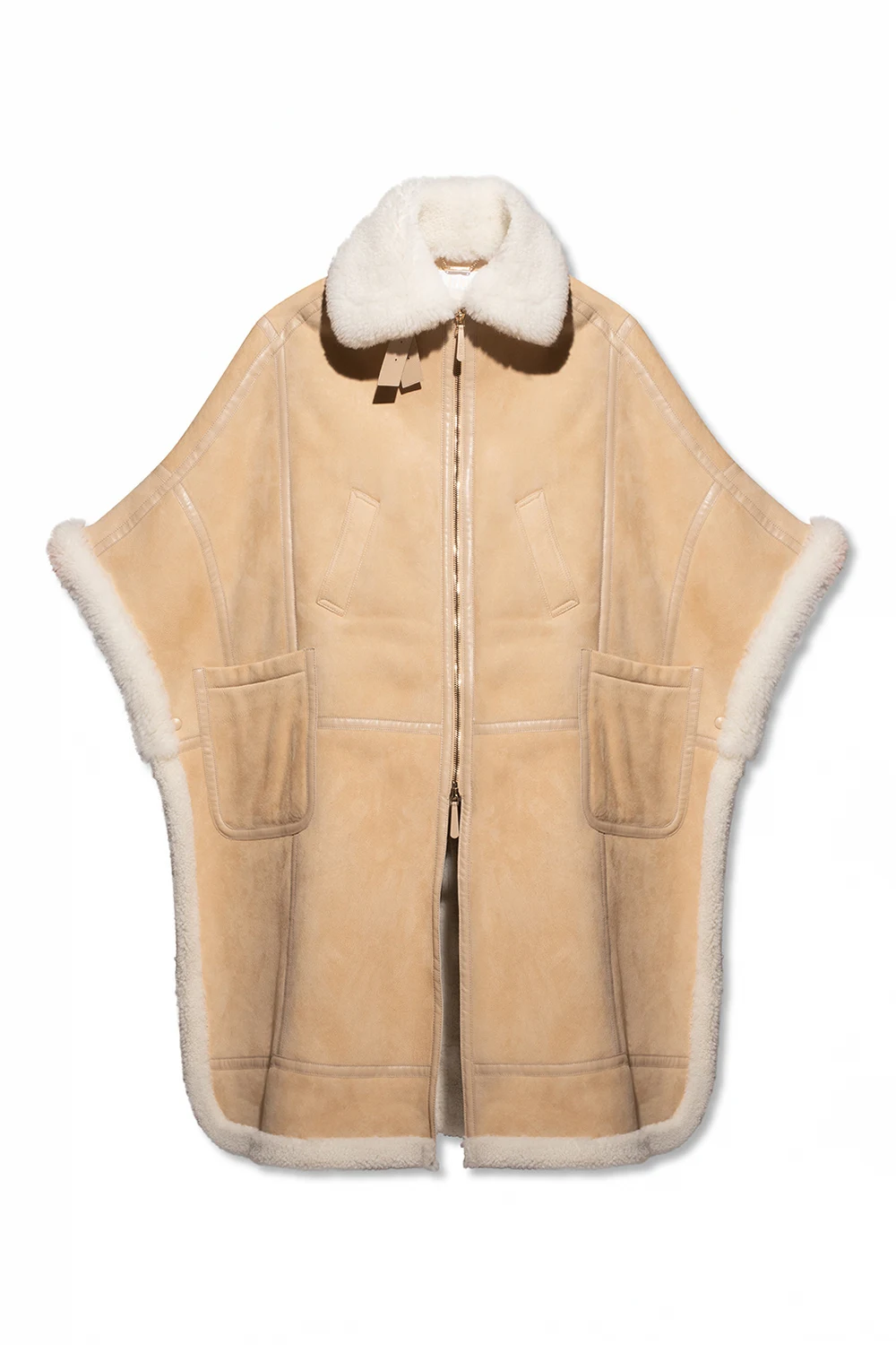 Leather poncho