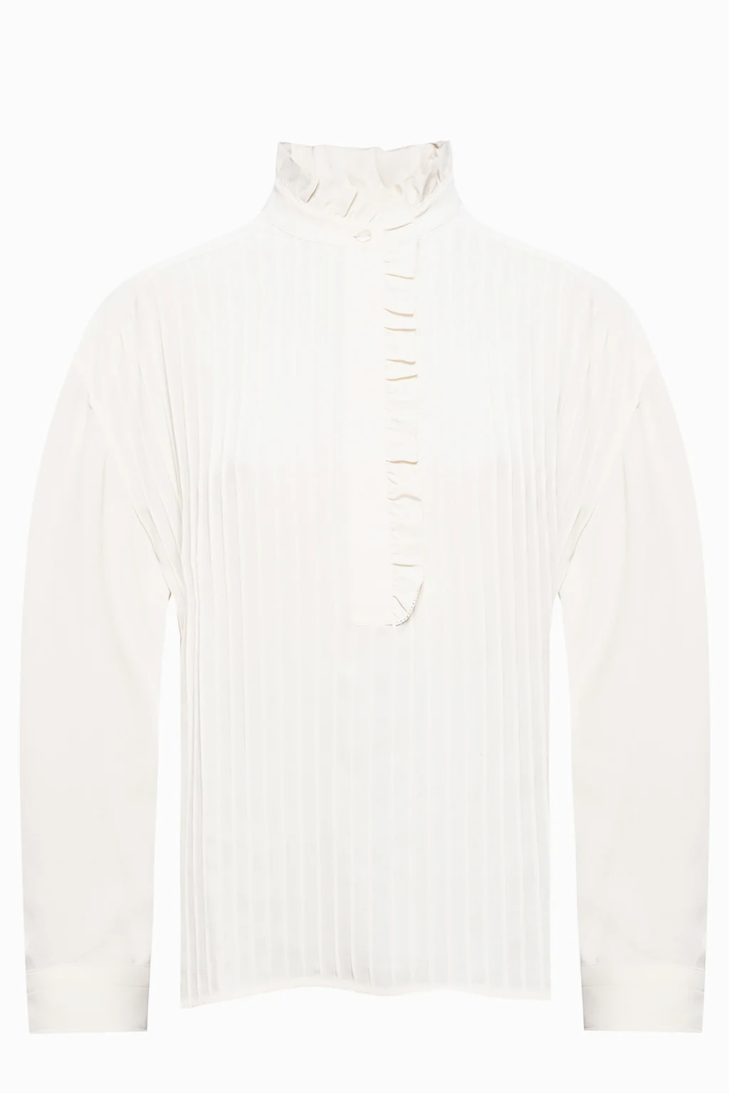 cream Ruffled shirt