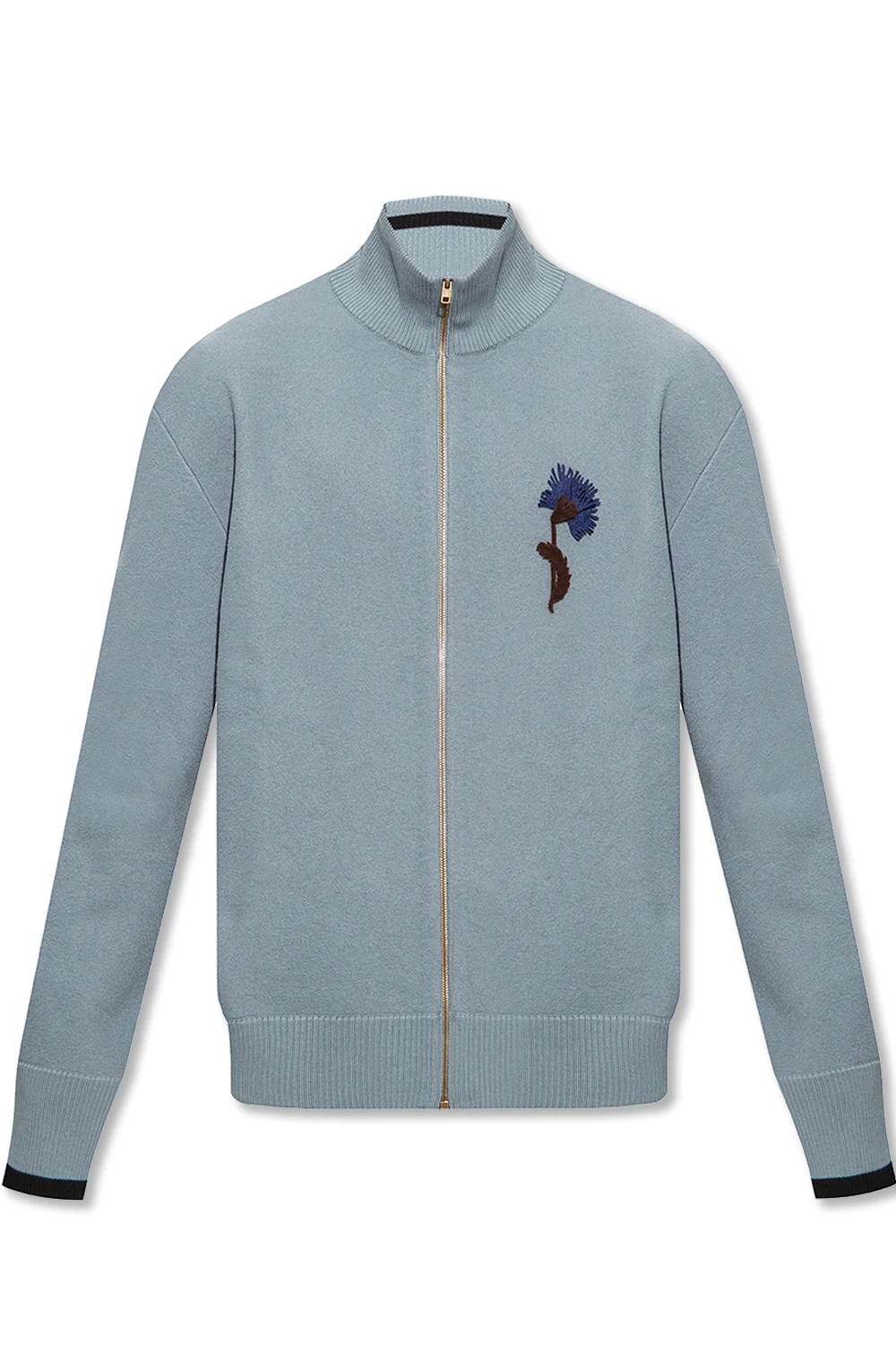 BLUE Wool cardigan
