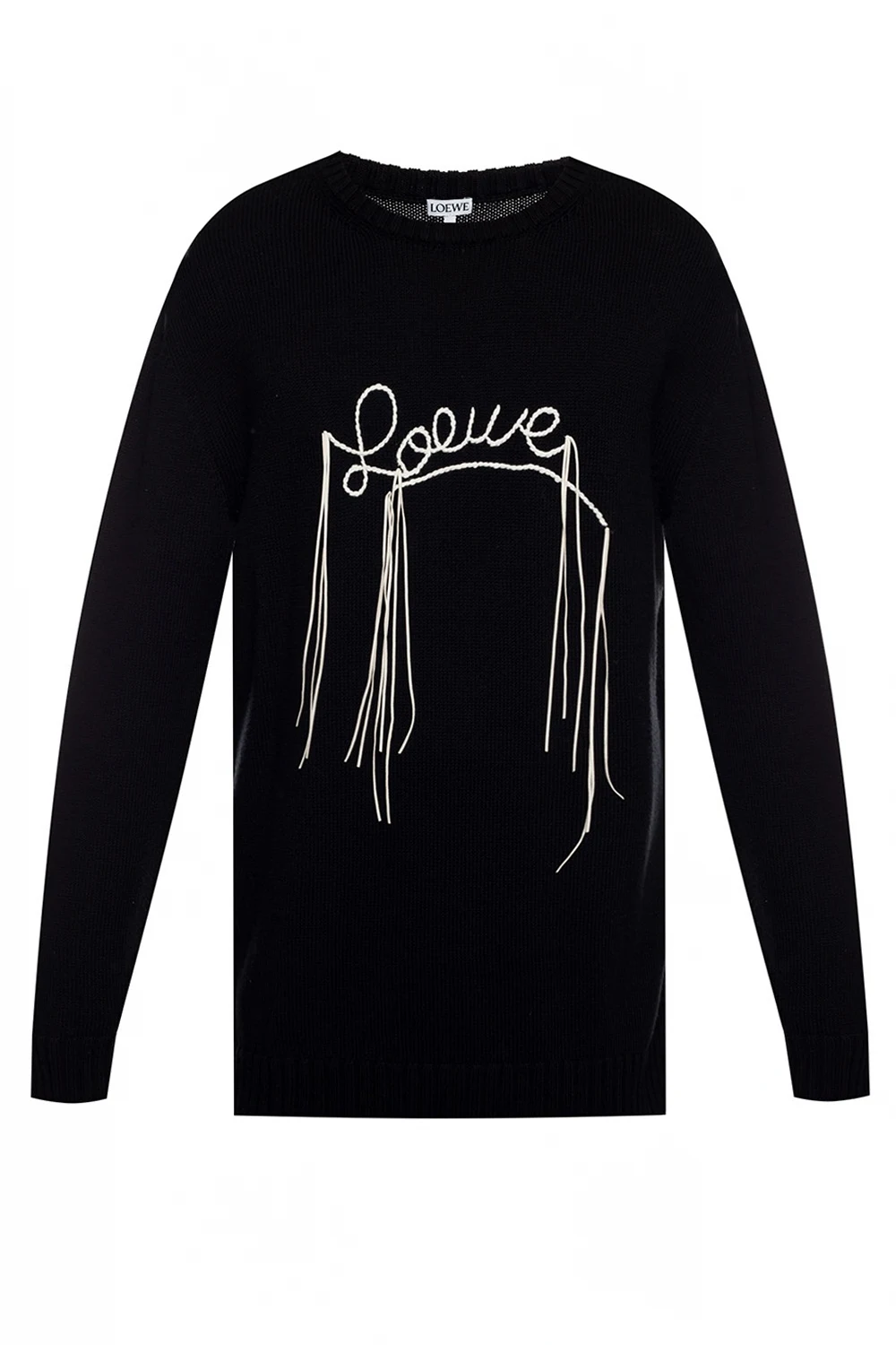 BLACK Woven sweater with logo