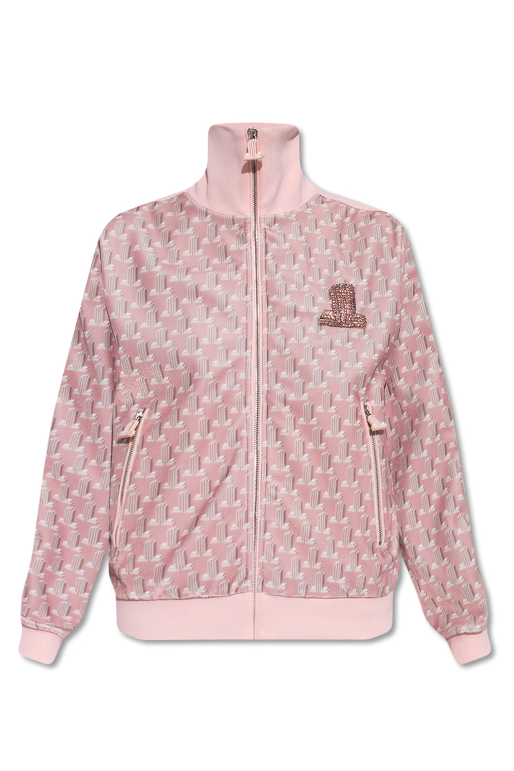 Welurowa bluza ze stójką
