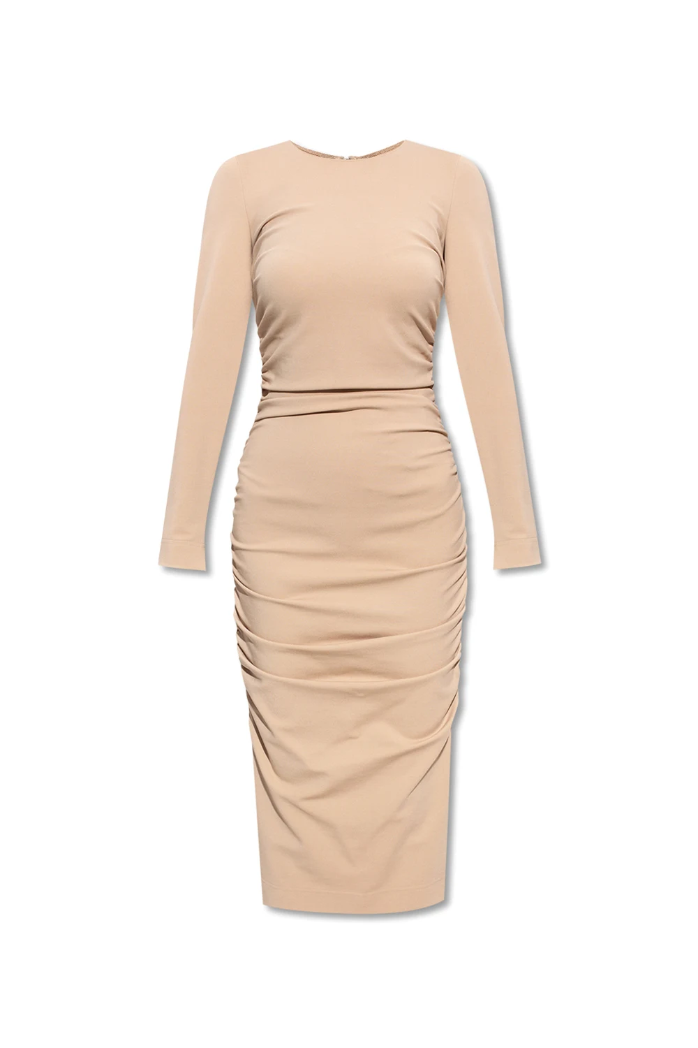 beige Dress with draping