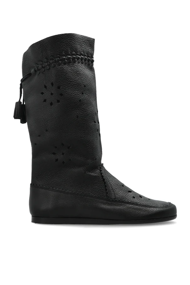 SCHWARZ Lederstiefeletten `Welky`