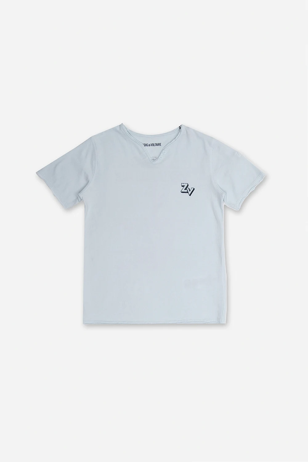 light blue T-shirt with logo