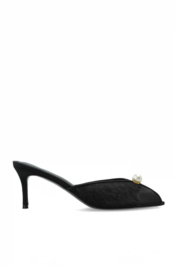 BLACK ‘Debby70’ heeled mules