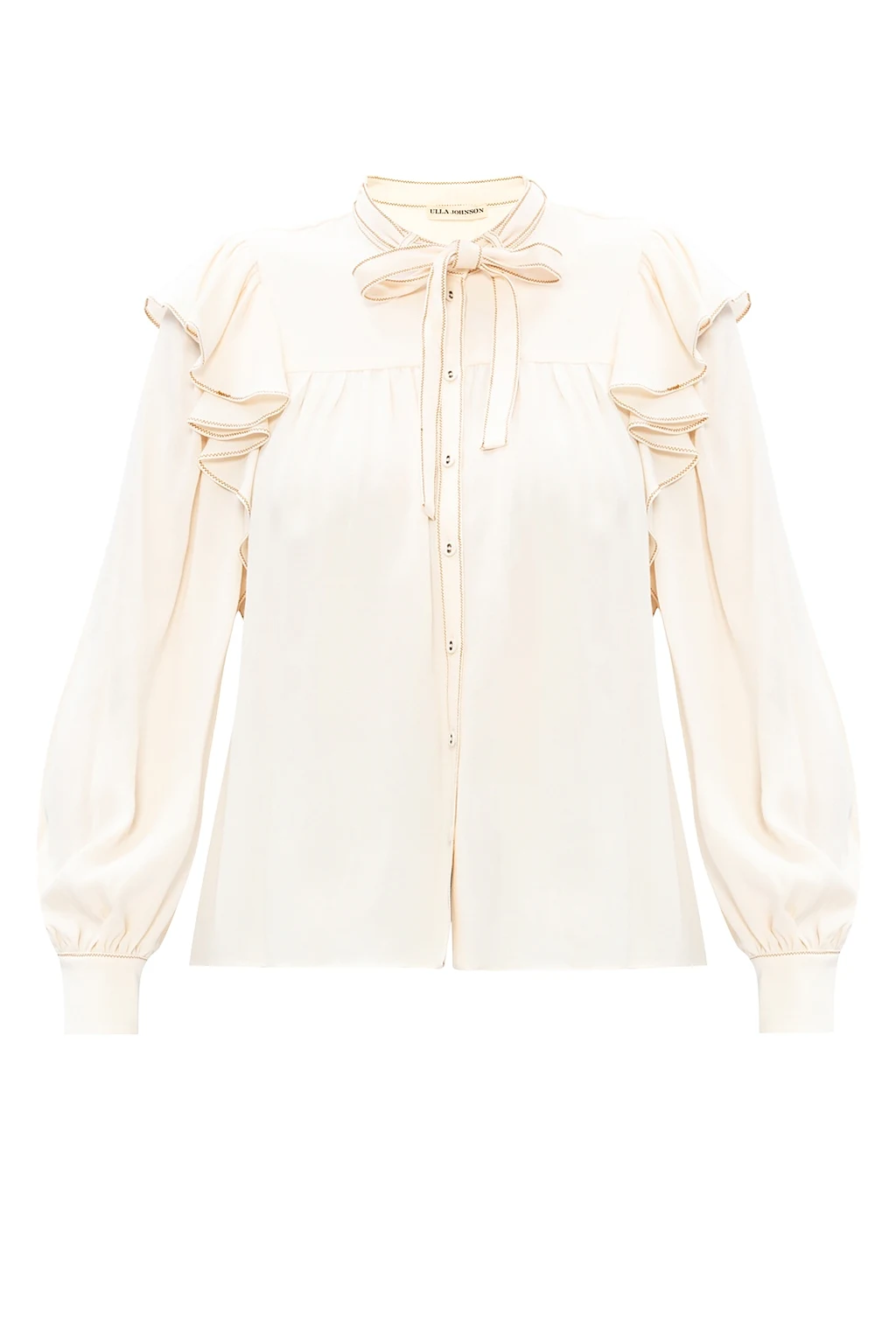 cream ‘Tabitha’ shirt with ruffles