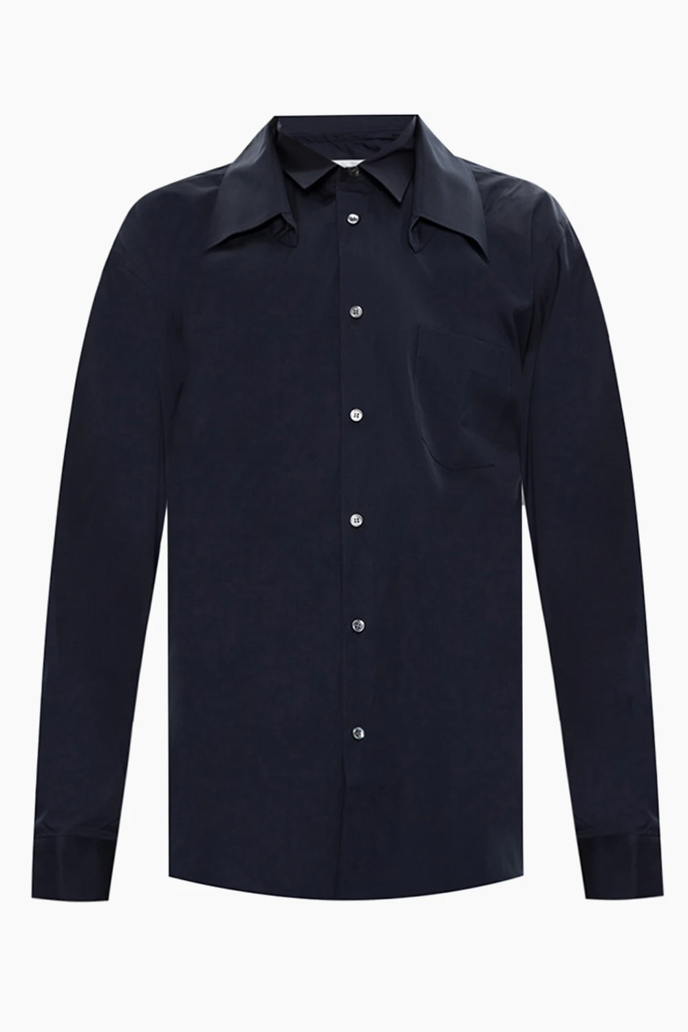 NAVY BLUE Shirt with double collar
