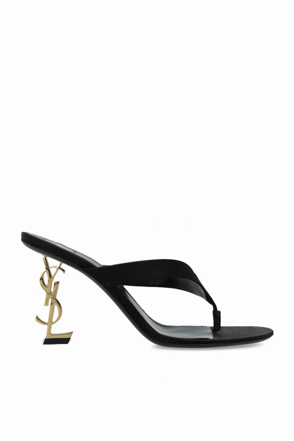 CZARNY Klapki na obcasie ‘Opyum’