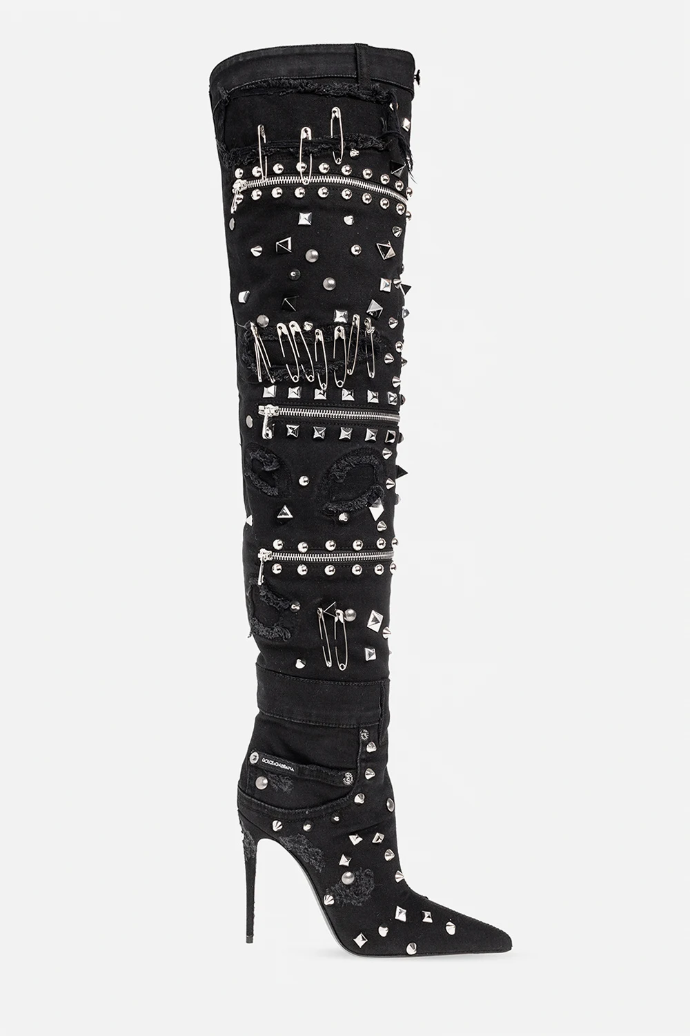 Embellished heeled boots