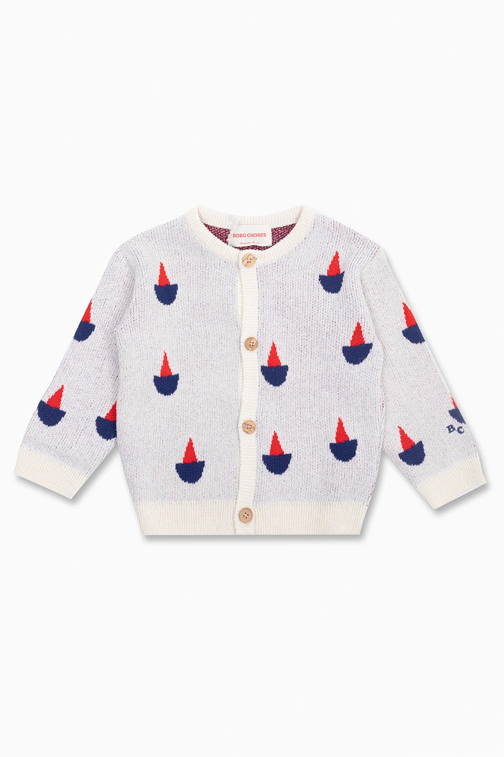 WHITE Patterned cardigan