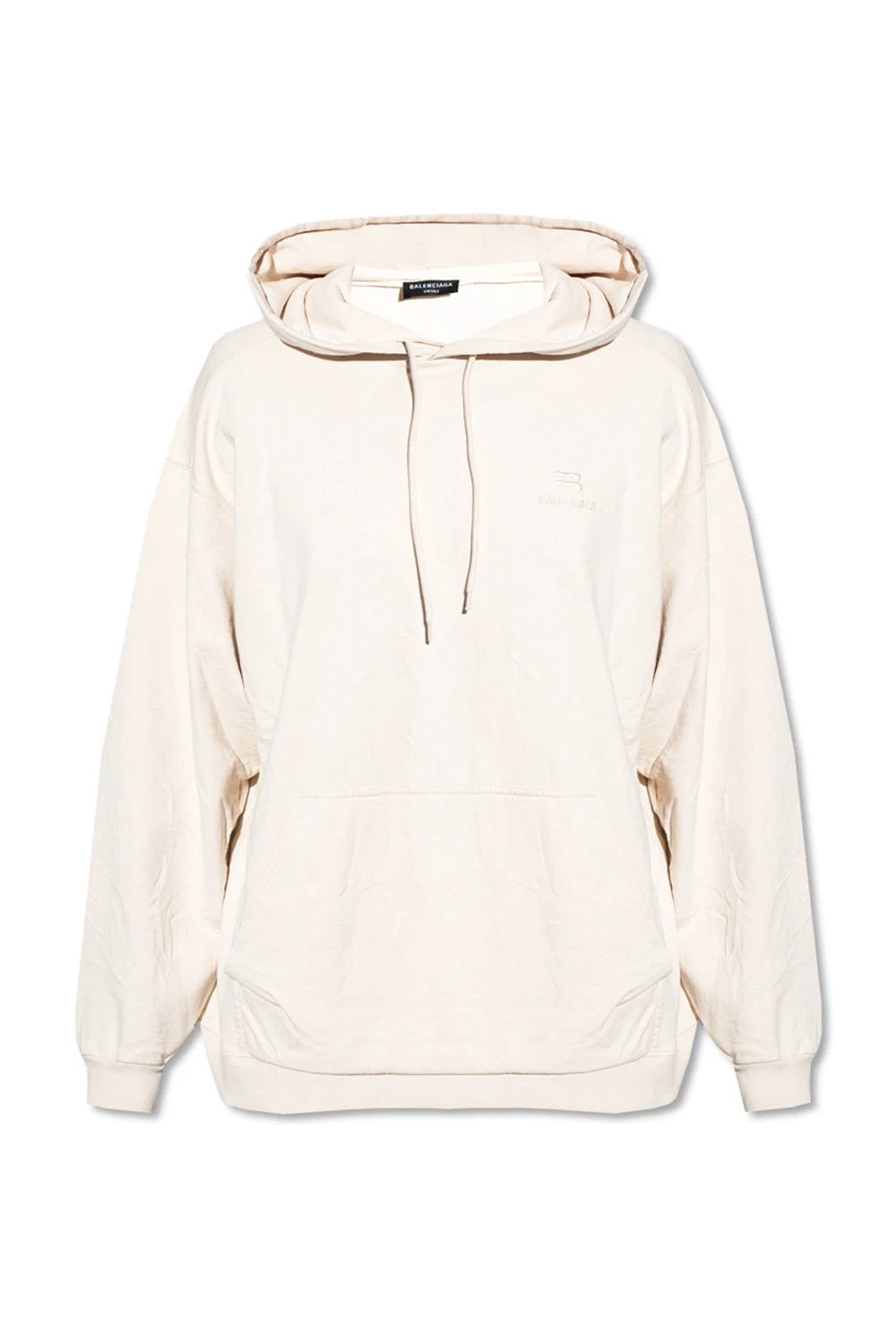 cream Logo-embroidered hoodie