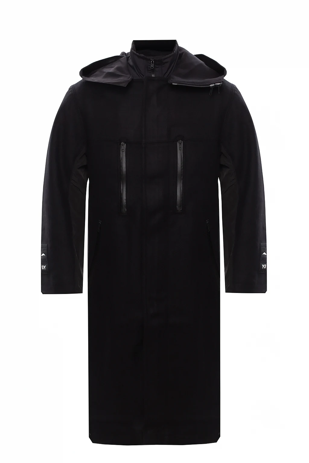 BLACK Hooded coat