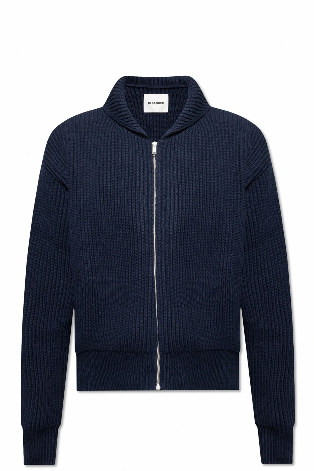 NAVY BLUE Collared cardigan