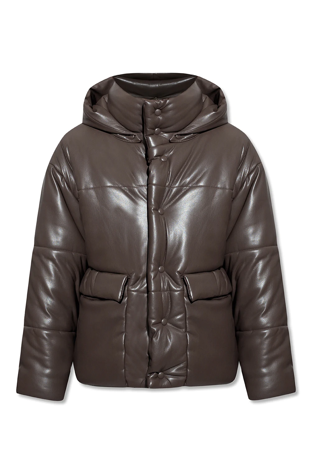 BROWN ‘Hyde’ vegan leather jacket