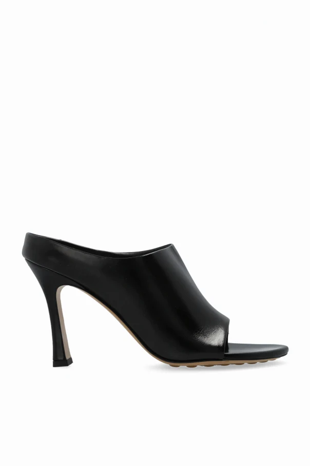 CZARNY Klapki na obcasie `Rana`