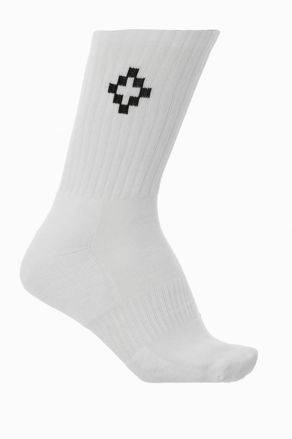 WHITE Logo-embroidered socks