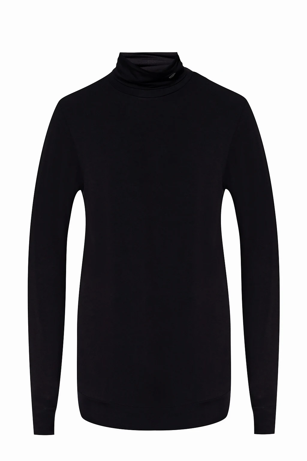 T-shirt with stand-up collar