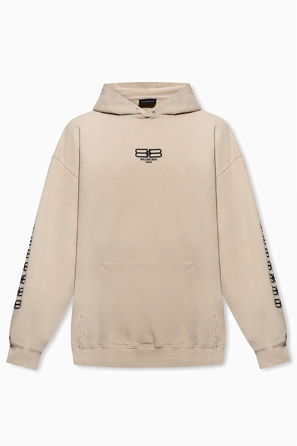 beige Loose-fitting hoodie