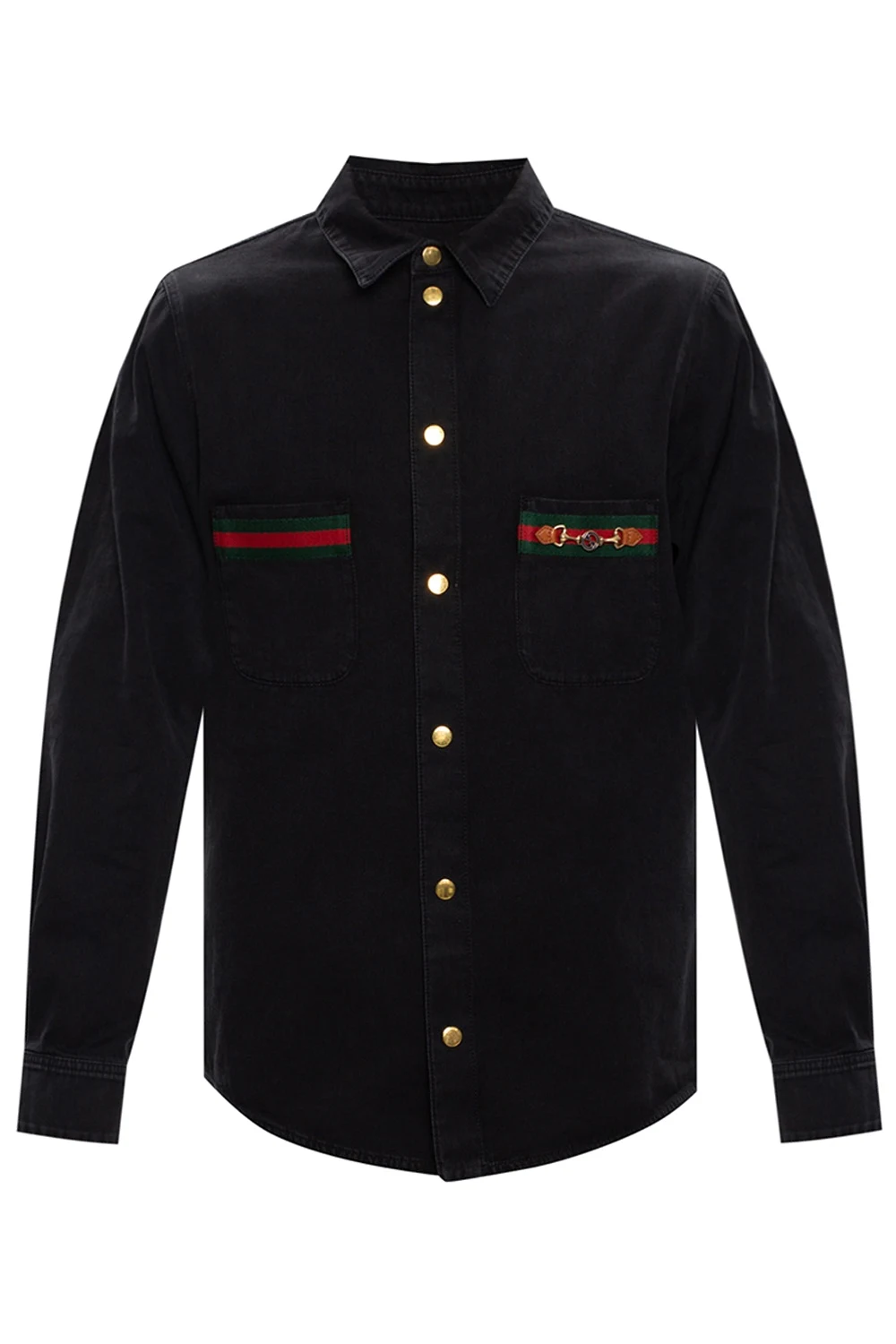 Horsebit denim shirt