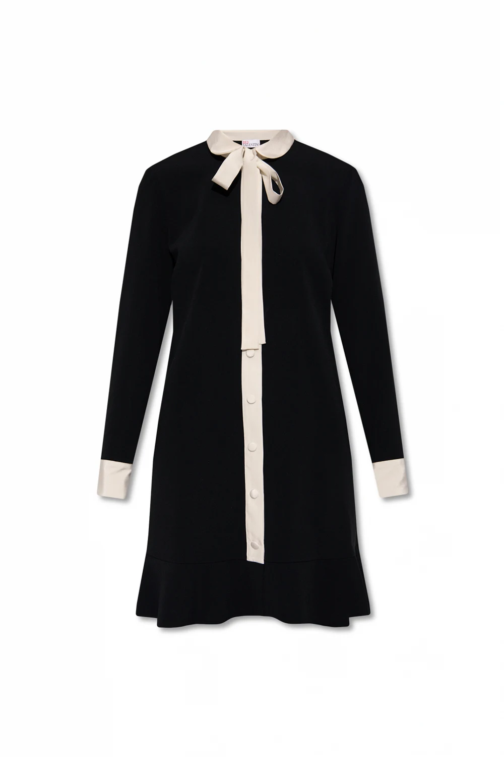 Dress with tie neck