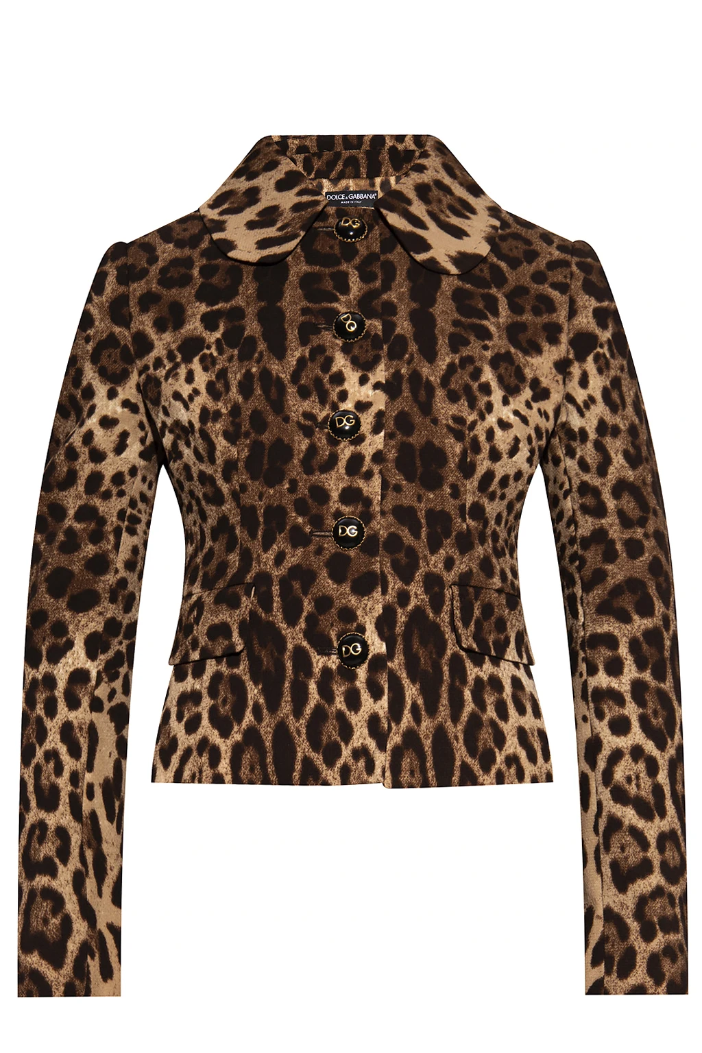 BROWN Leopard-printed blazer