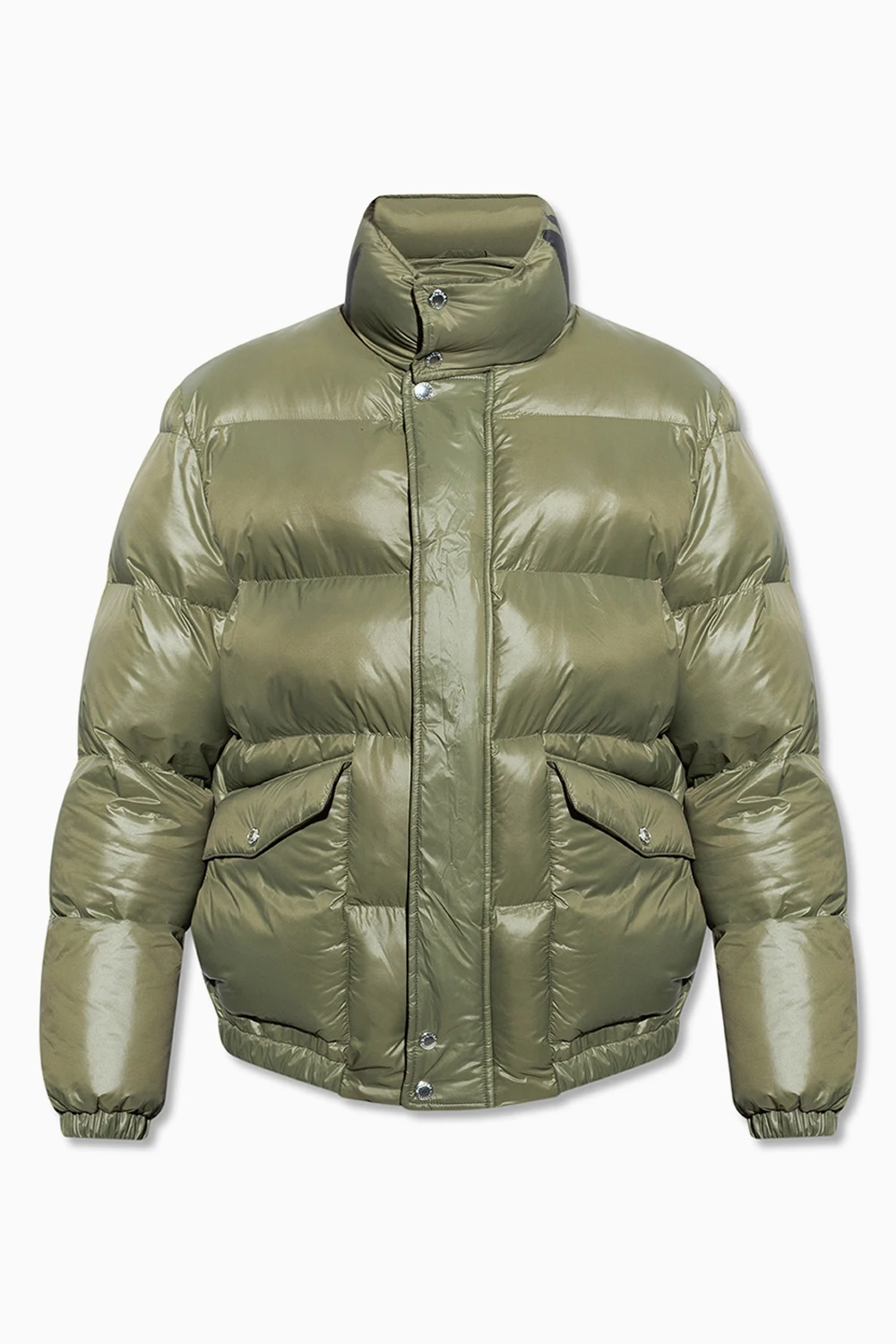 Insulated jacket with high collar