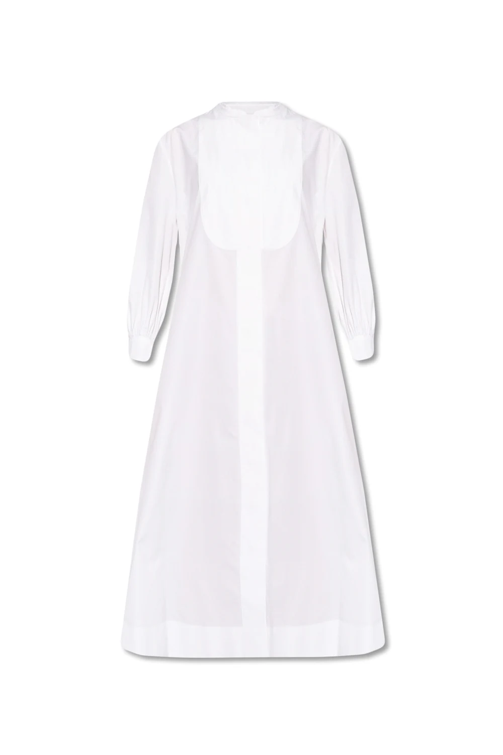 Dress with standing collar