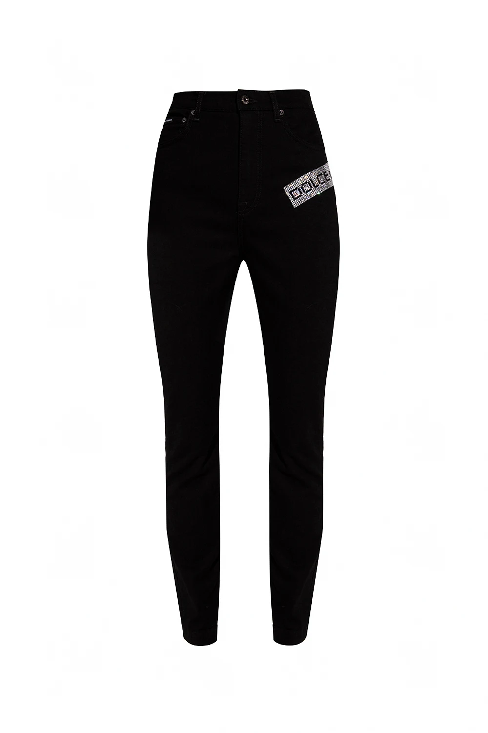 BLACK High-waisted jeans